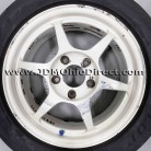 JDM Buddy Club P1 SF White 15 inch Wheels and Tires 